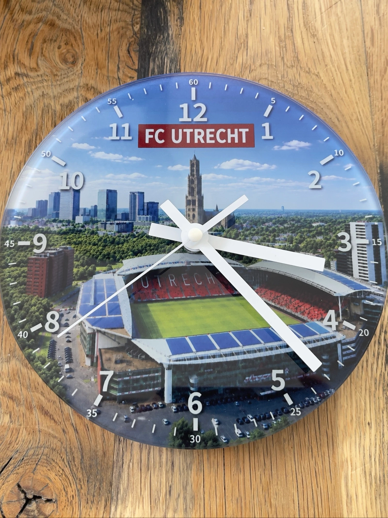 Reloj de pared de vidrio FC Utrecht Nuevo 20 cm – photo 3